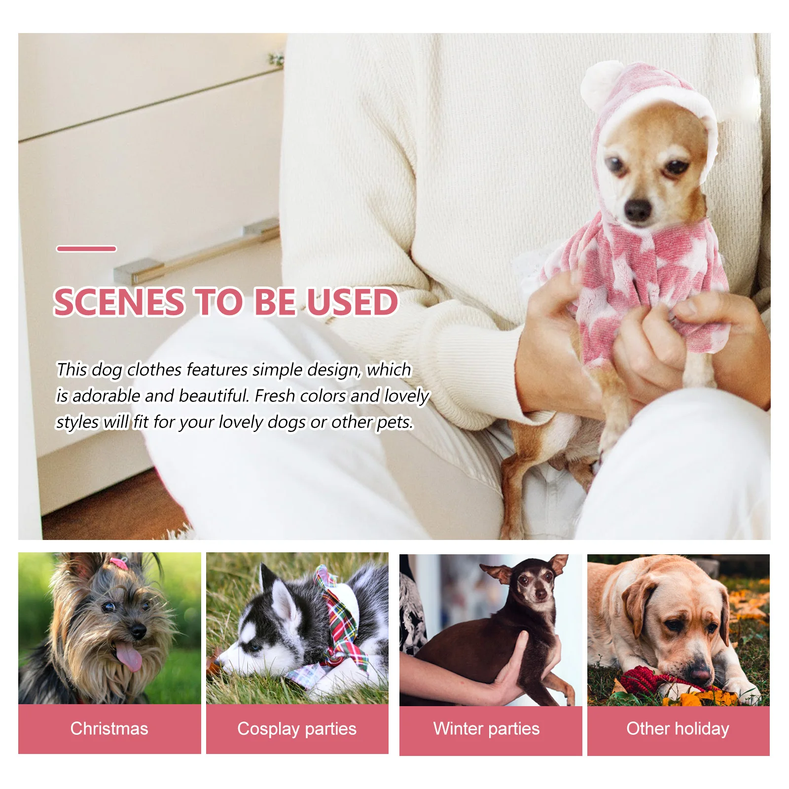 

Pet Costumes for Dogs Pajamas Comfortable Sweaters Puppy Clothes with Hat