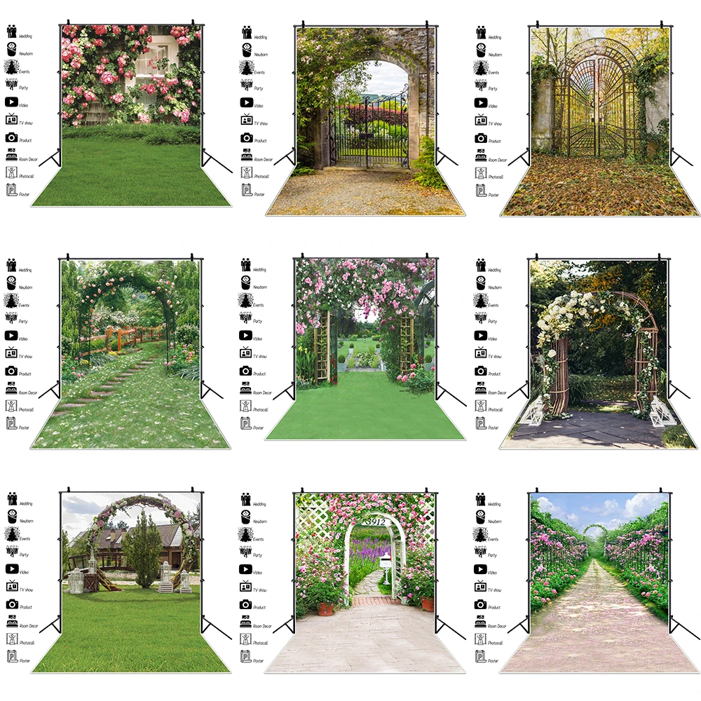 

Spring Garden Backdrops for Photographers Baby Portrait Wedding Photography Backgrounds For Photo Studio