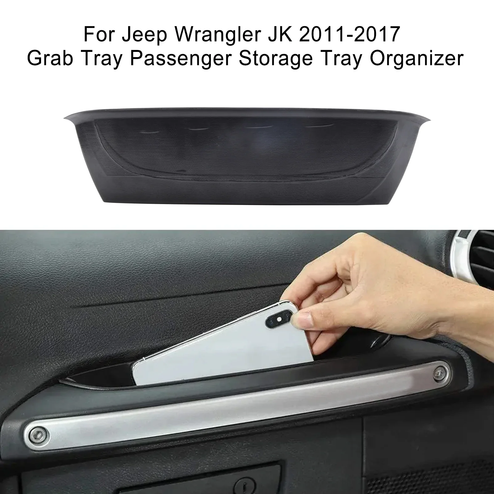 

Car Organizer Handle Grab Storage Tray Box Interior Organize Accessories For Jeep Wrangler JK Passenger 2011-2017