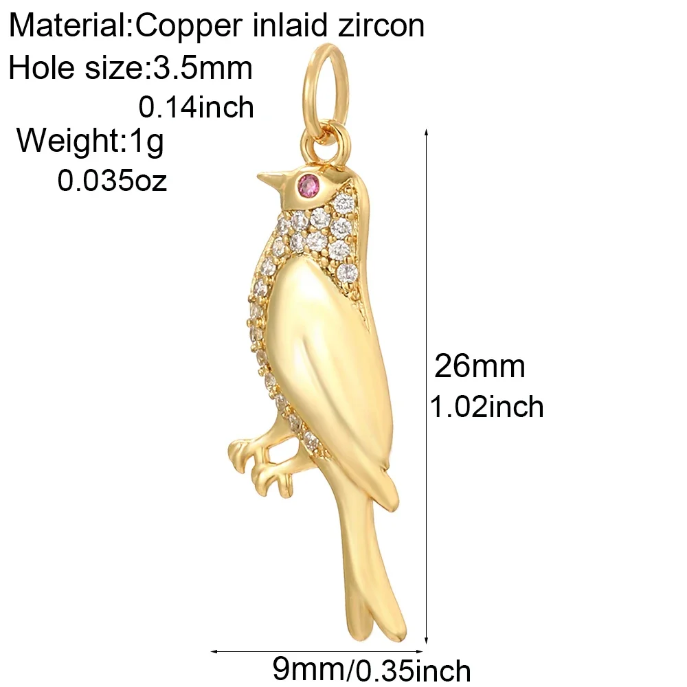 น่ารักประณีตสัตว์ขนาดเล็กเสน่ห์สำหรับเครื่องประดับทำอุปกรณ์ DIY ต่างหูสร้อยคอพวงกุญแจจี้สไตล์โบฮีเมียนสีทอง