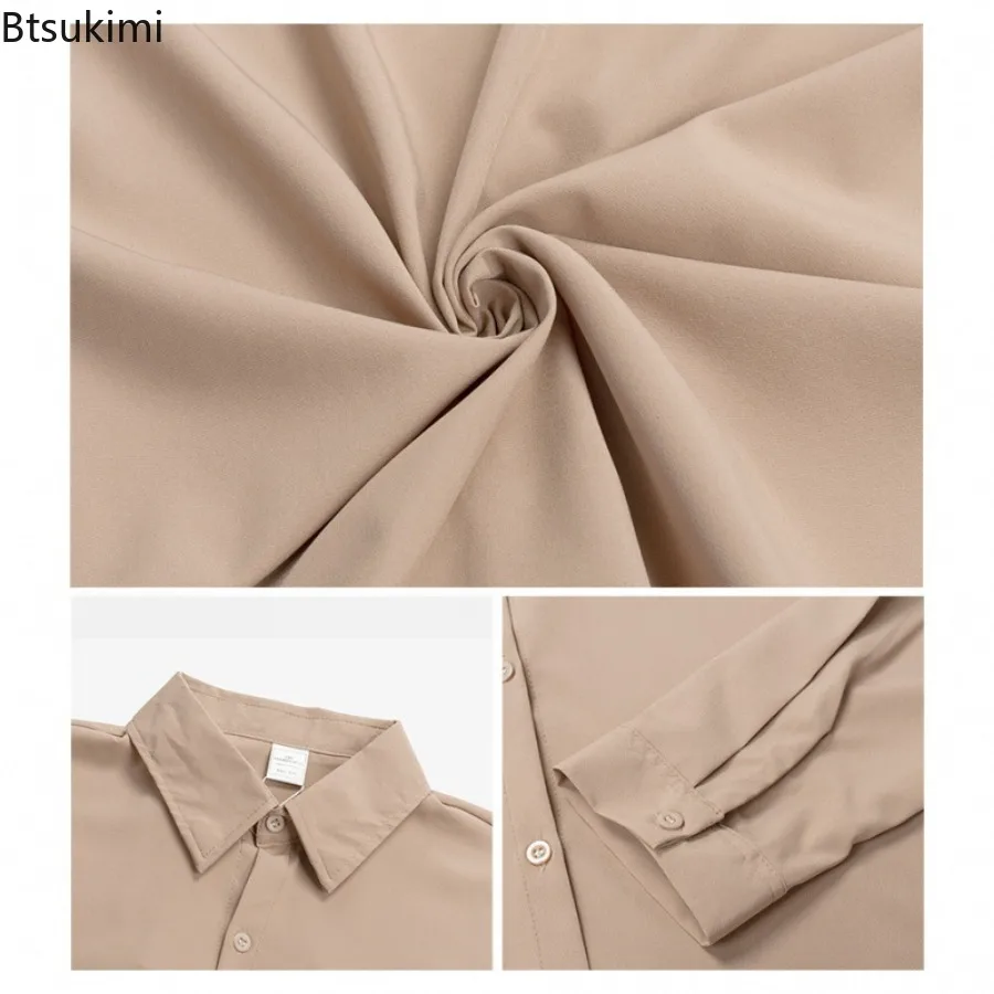 New Muslim Fashion Solid Blouse for Women Long Sleeve Simple Mid-length Shirts 2024 Islamic Clothing Casual Loose Tops for Women