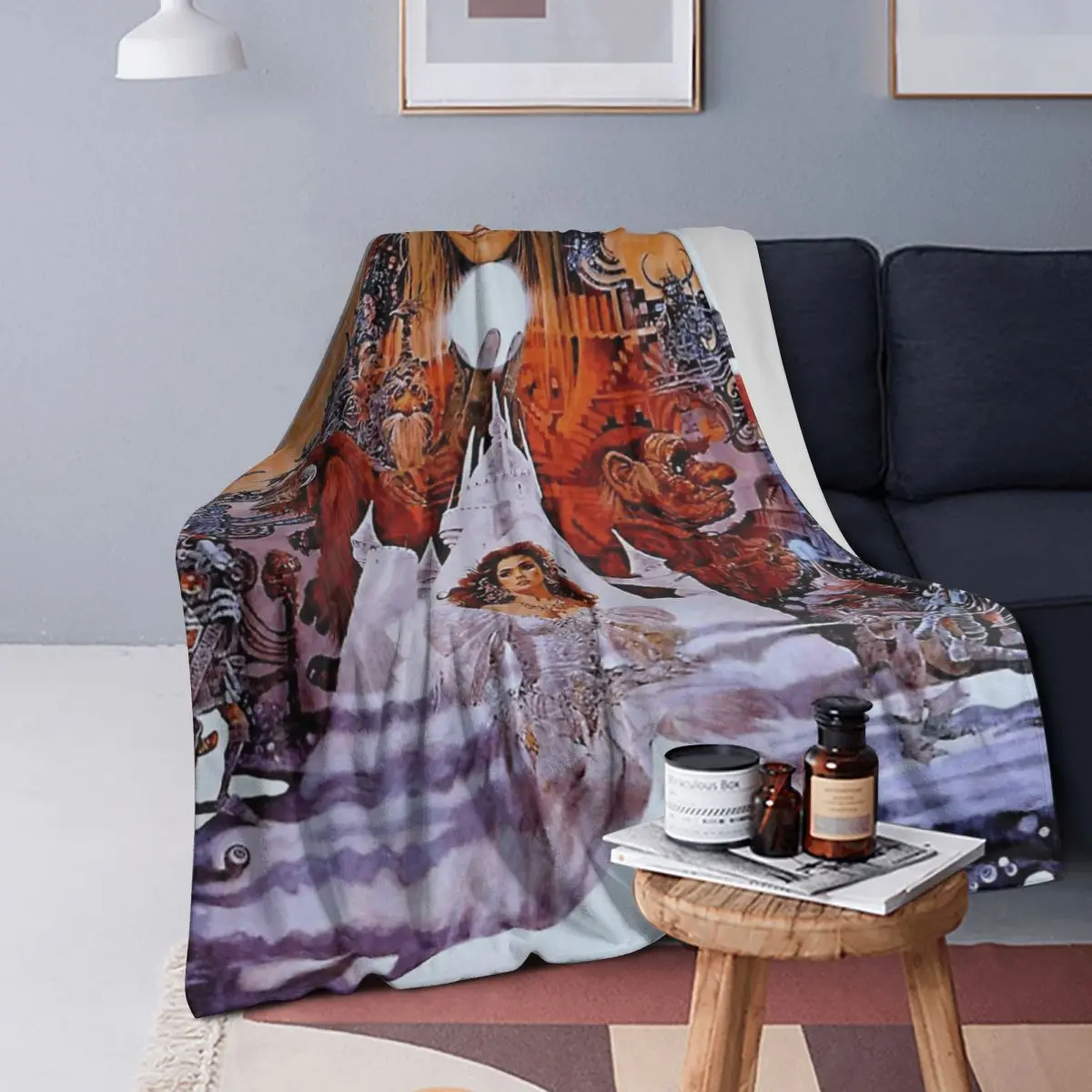 

Labyrinth Movie Poster Blankets Soft Warm Flannel Throw Blanket Bedspread for Bed Living room Picnic Travel Home Couch