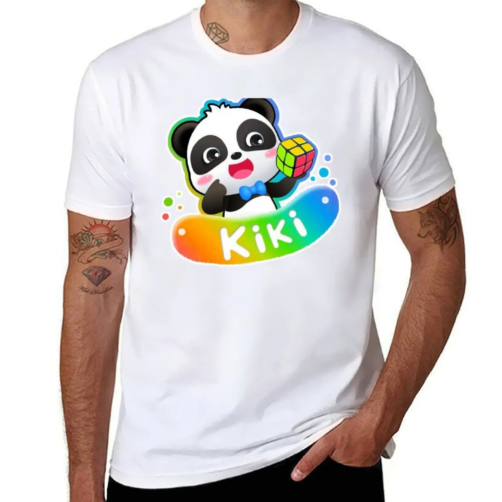 

kiki panda T-Shirt Anti-Fade Casual Tee Shirt