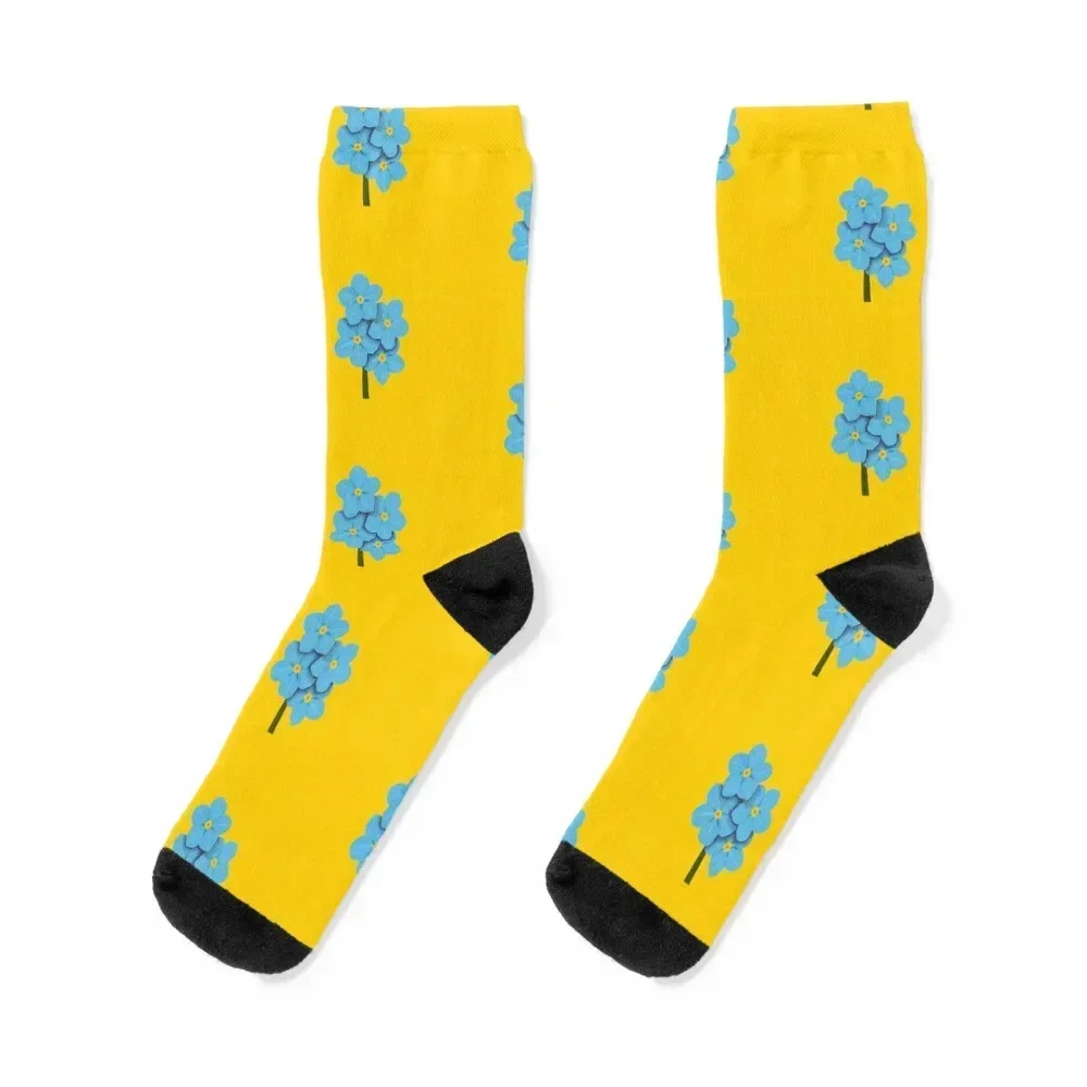 Forget-Me-Nots Socks Antiskid soccer aesthetic winter gifts Novelties Socks Male Women's