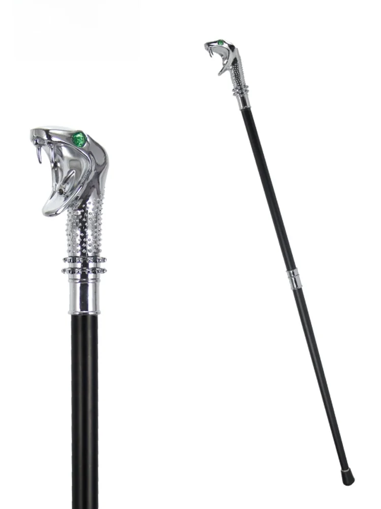 

Серебряная палочка Люциуса, реквизит для косплея, трость в стиле панк, джентльменская трость, для конвенций, фотосессий, домашнего декора