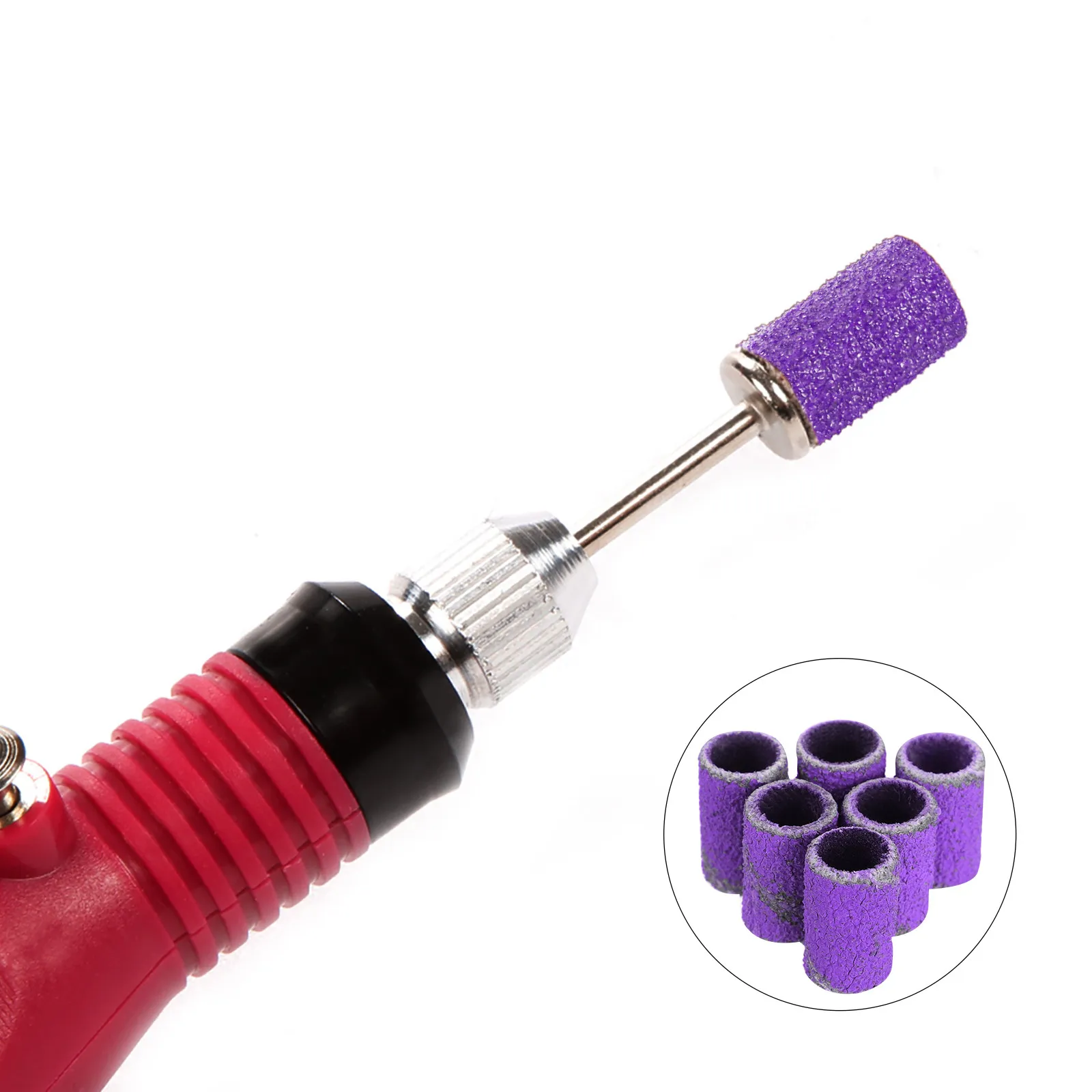 

100Pcs Polishing Sanding Bands 180 Grit Professional Nail Art Tools for Smooth Blending Hard Gel Removal Nail Drill Accessories