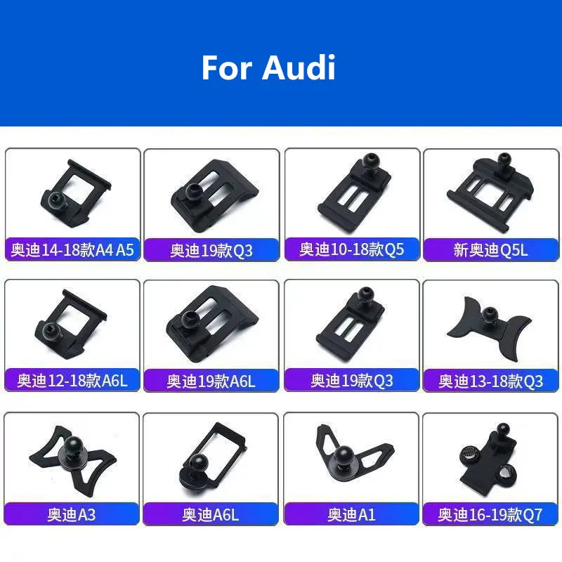 Car Phone Holder Mounts Special For Audi Q7 Q8 4M GPS Supporting Fixed Bracket Base 17mm Accessories 2016-2022