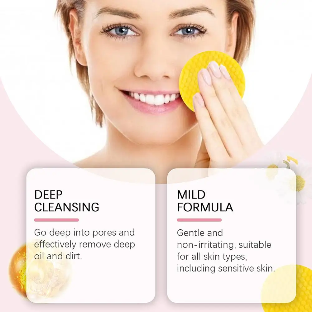 40/50pcs Kojic Acid Turmeric Cleansing Pads Curcuma Longa Root Facial Sponges Exfoliating Pads Daily Cleansing Skin Care Product