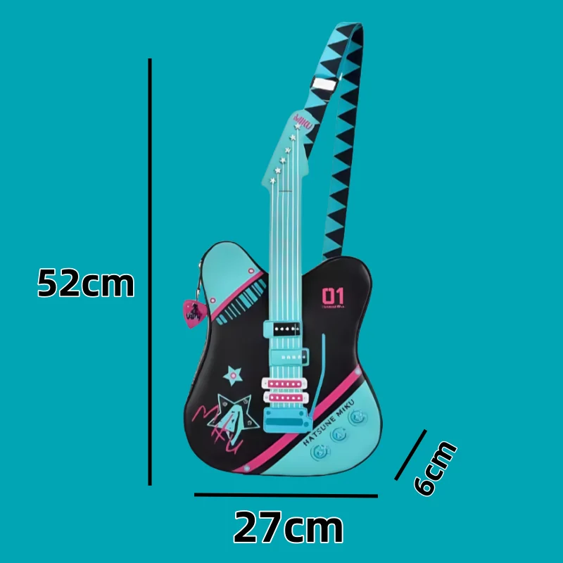 Hatsune Miku Guitar Crossbody Bag VOCALOID Student Comic-con Backpack Decoration Festival Event Collection Pack Holiday Gift