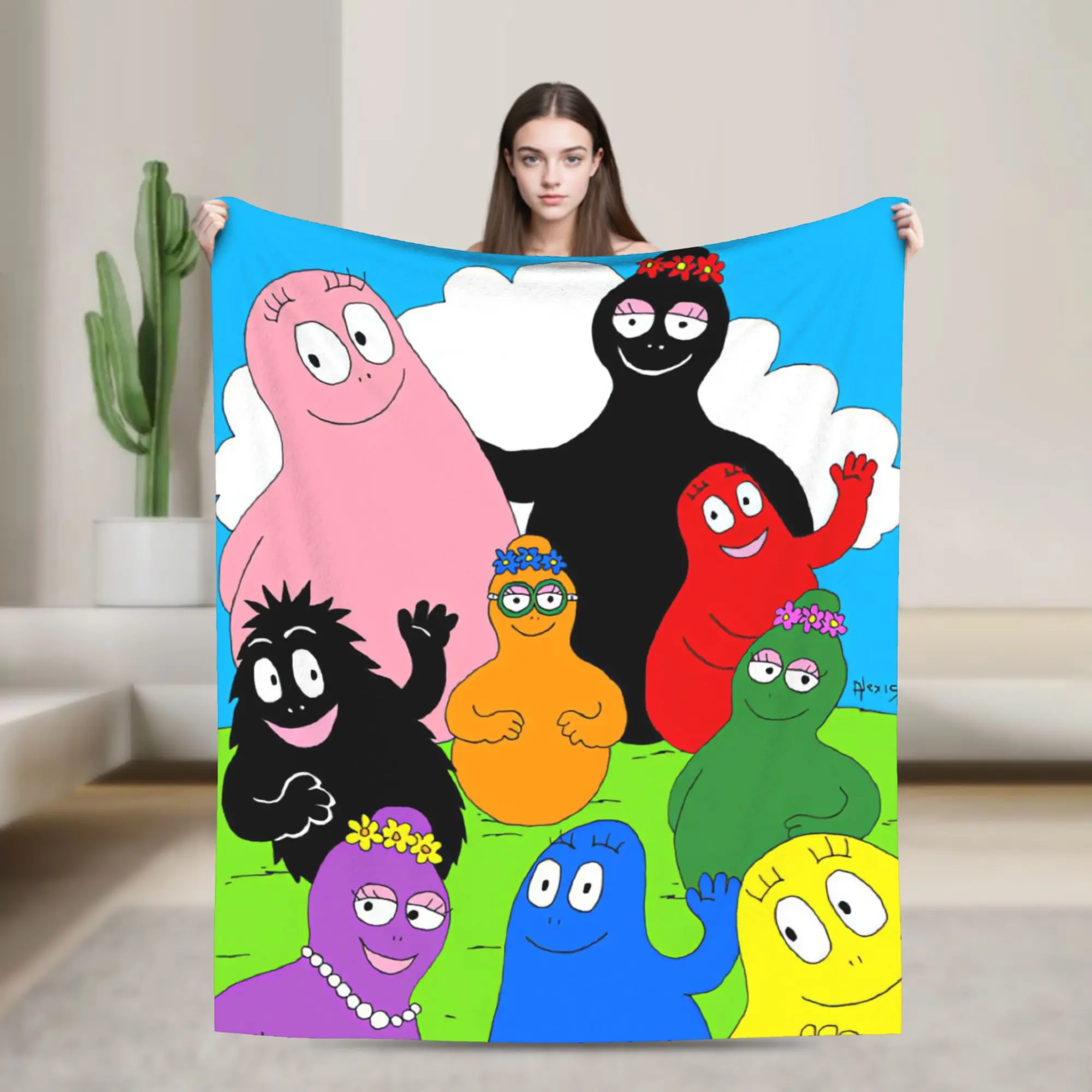 Barbapapa Barbamama Blanket Quality Super Soft  Throw Blanket Spring Travel Couch Chair Fashion Bedspread