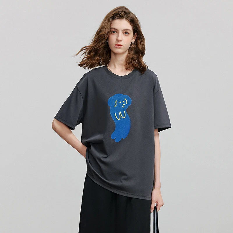 TOYOUTH Damen Kurzarm-T-Shirt 2025, Sommer, neue lässige Tops 8521076