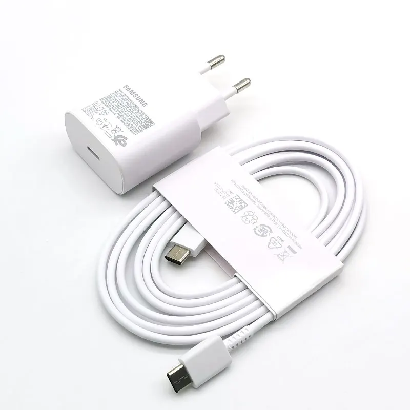For Samsung Charger 25W Super Fast Charging Adapter 1.8M Type C Cable For Galaxy S20 S21 S22 S23 S24