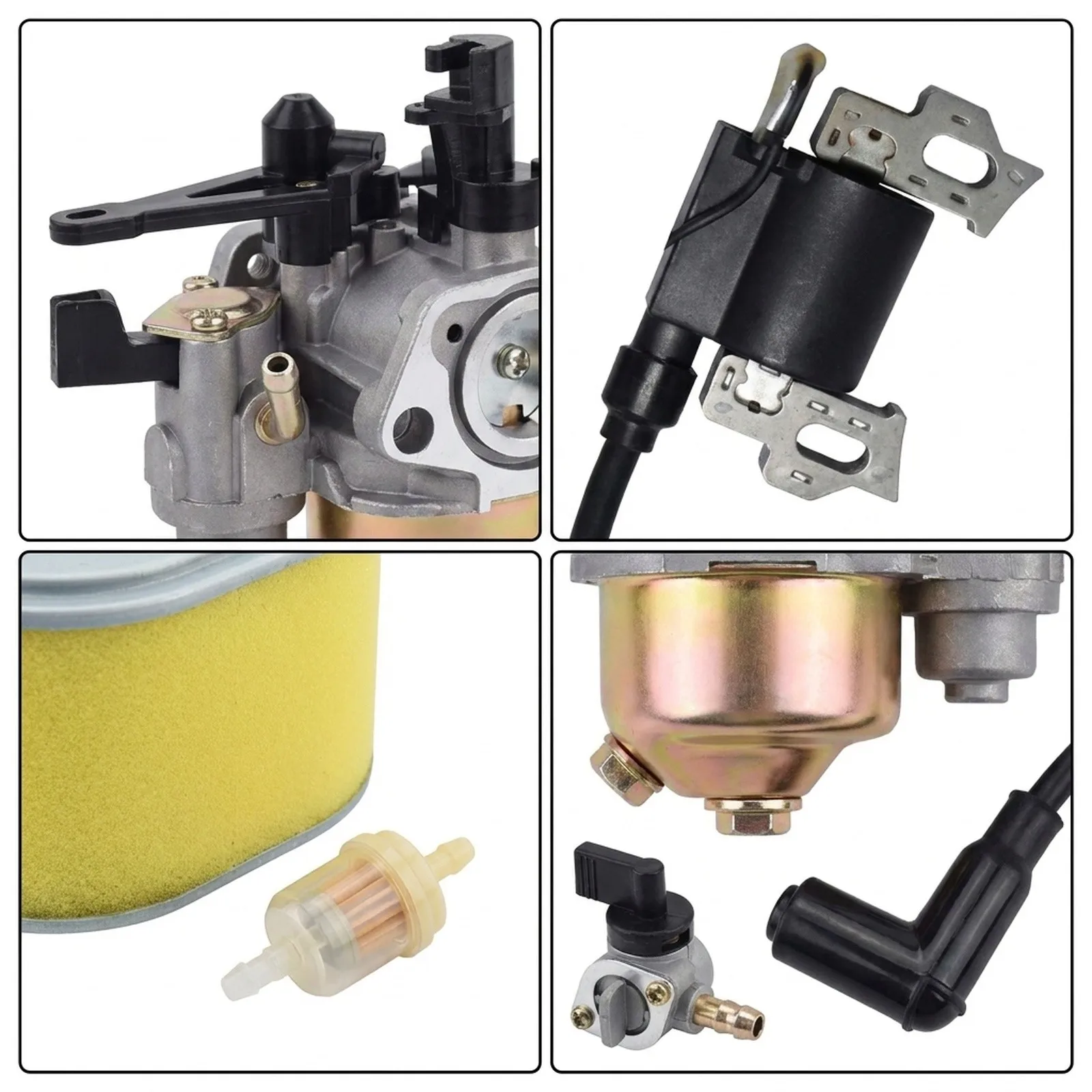 Carburettor Kit Including Air Filter and Ignition Coil for Honda Engines Enhances Performance in Various Applications
