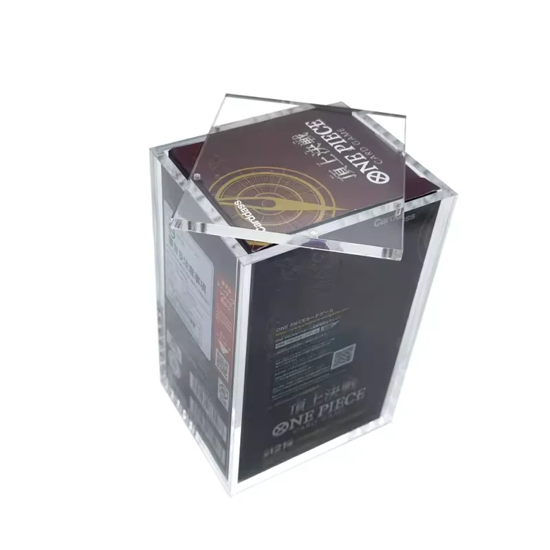 one piece booster box protective case Acrylic - Premium UV Protected Clear Display Case for TCG One Piece Card Game USA Version | 8mm Thick Walls Strong Magnetic Closure UV protection blocks harmful rays that fade artwork 78X91X152mm Clear English One Piece