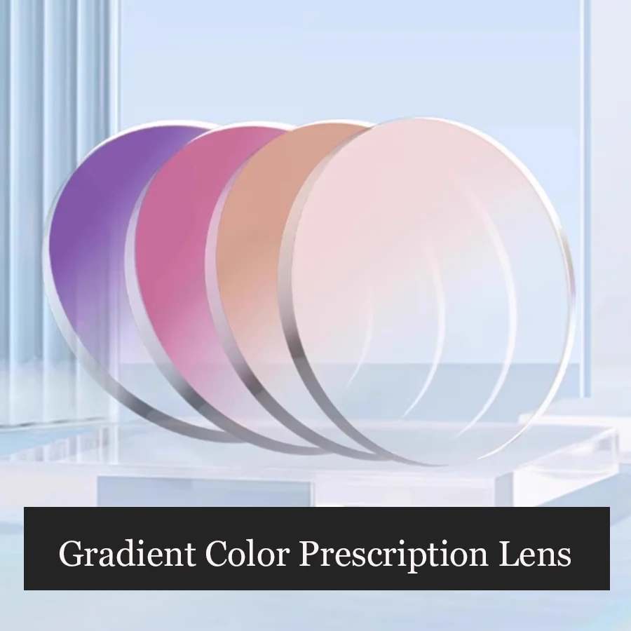

1.56 1.61 1.67 Index Gradient Color Aspheric Optical Prescription Lens Myopia Presbyopia Recipe Glasses Lens UV Protection
