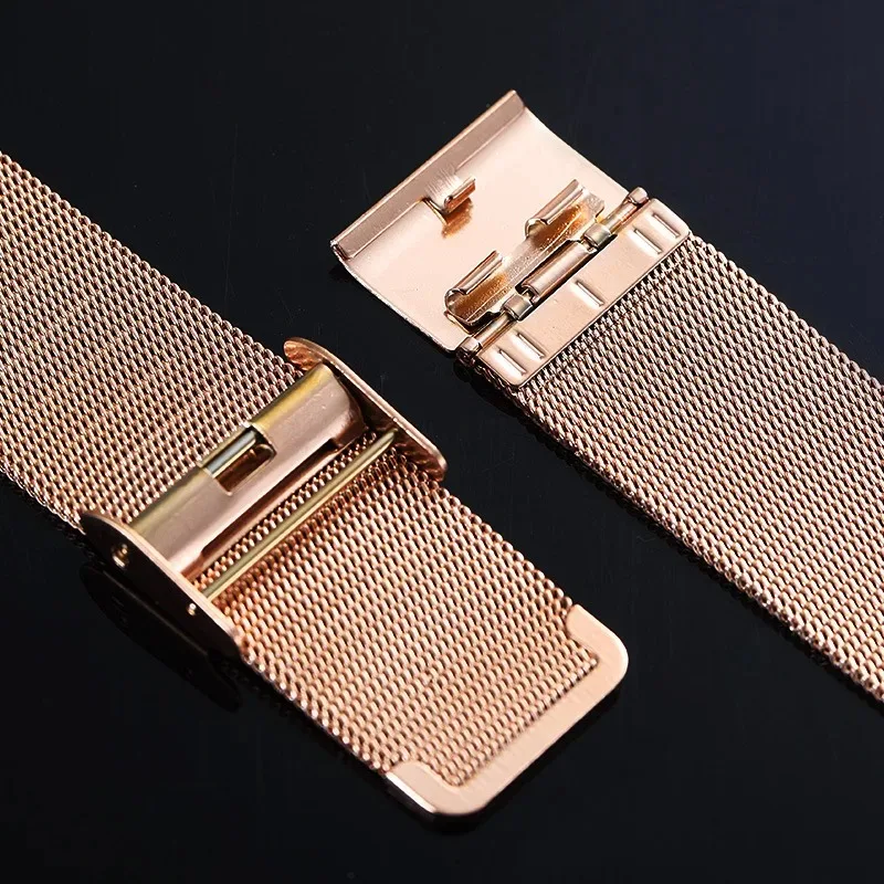 12 14 16 18 19 20 21 22 24mm Universal Milanese Watch Strap Stainless Steel Watch Band Replacement Bracelet Watch Accessories