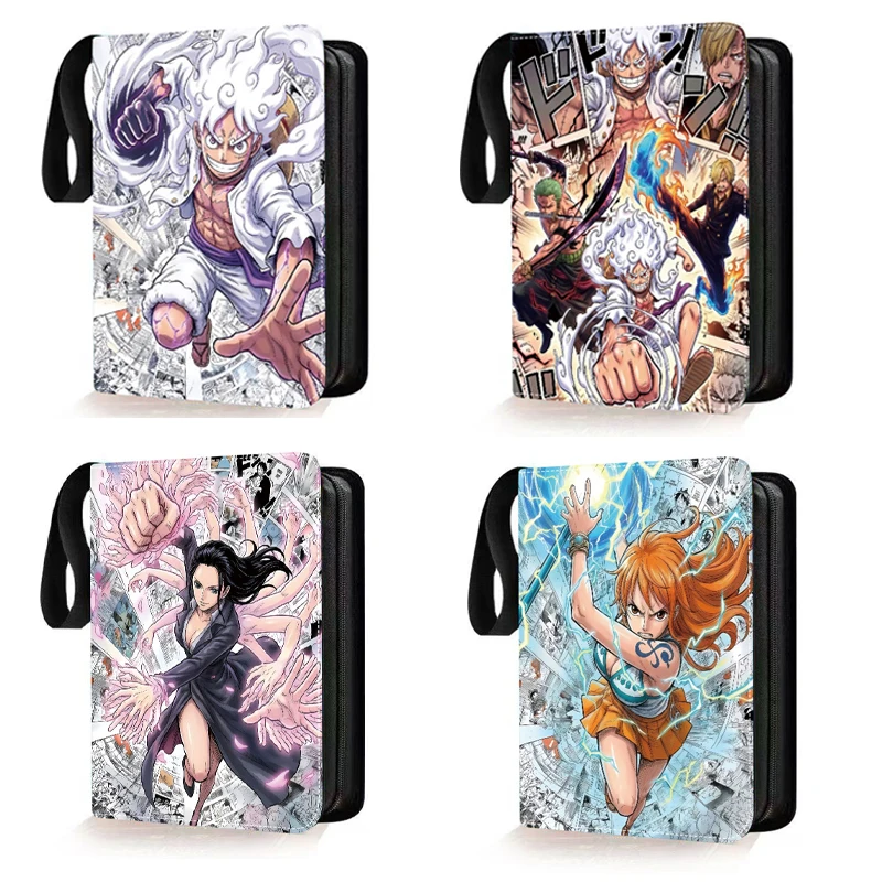 400-900-個ワンピースカードバインダーブックジッパー-pu-レザーカードアルバム防水アニメゲームカードコレクションホルダーおもちゃ子供のための