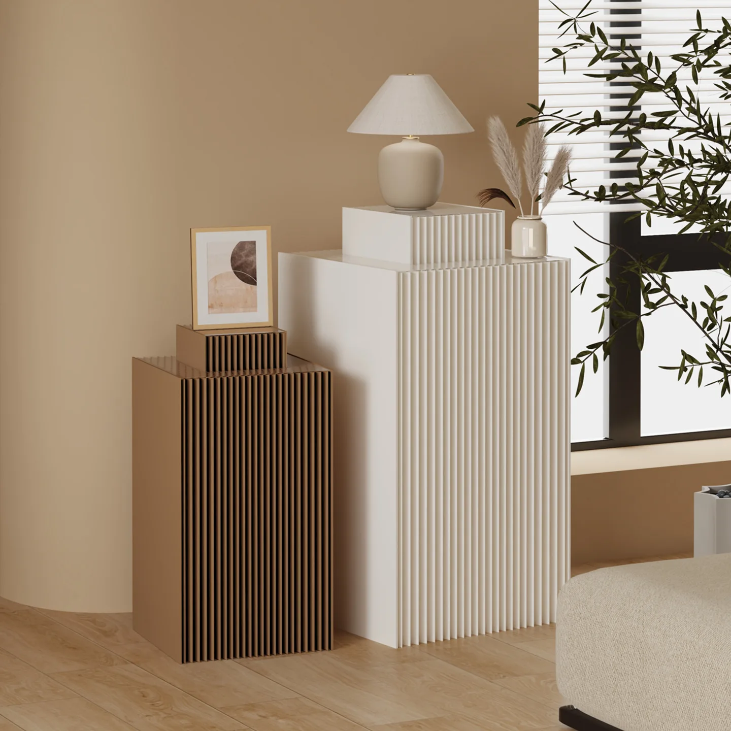 Exhibition booth Display table Wabi **** wind B & B sofa side living room decorative table entrance bedroom bedside table self-i