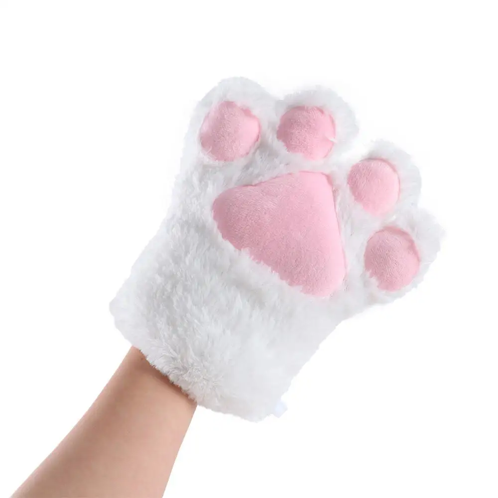 Zoete Schattige Pluizige Voor Vrouwen Anime Cosplay Handschoenen Kat Klauw Handschoenen Pluche Poot Wanten