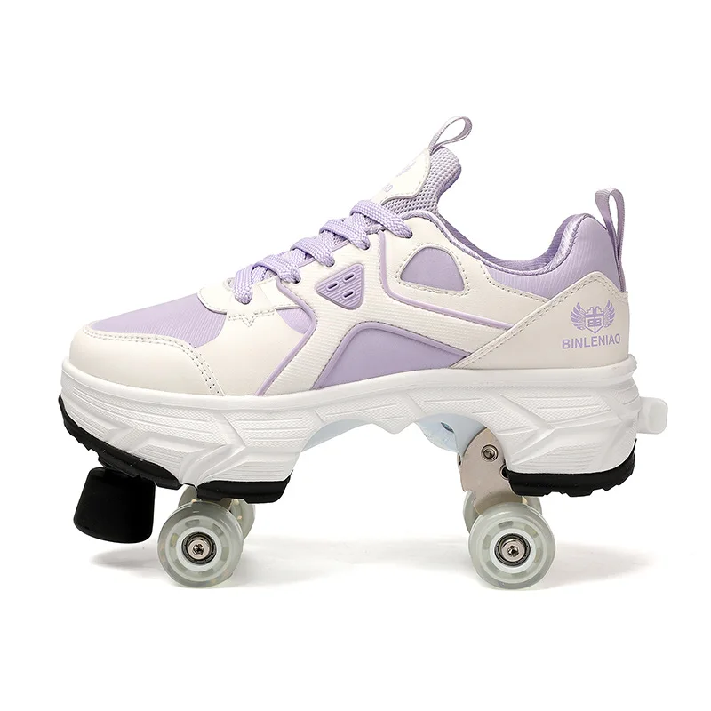 Four-Wheel Children's For Boys And Girls, Cool Luminous Roller Skates For Adults, Sports And Leisure Shoes