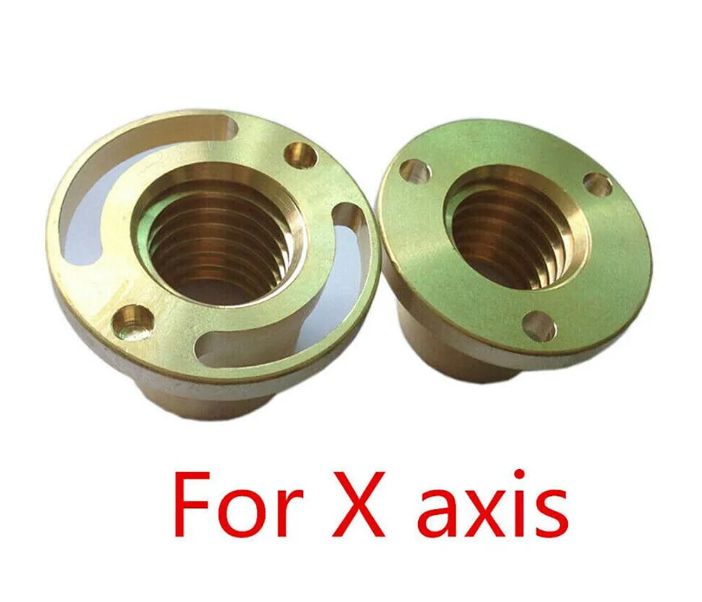 

2PCS Milling Machine X Axis Screw Copper Sleeve Nut Vertical CNC Mill Tool For Bridgeport Part