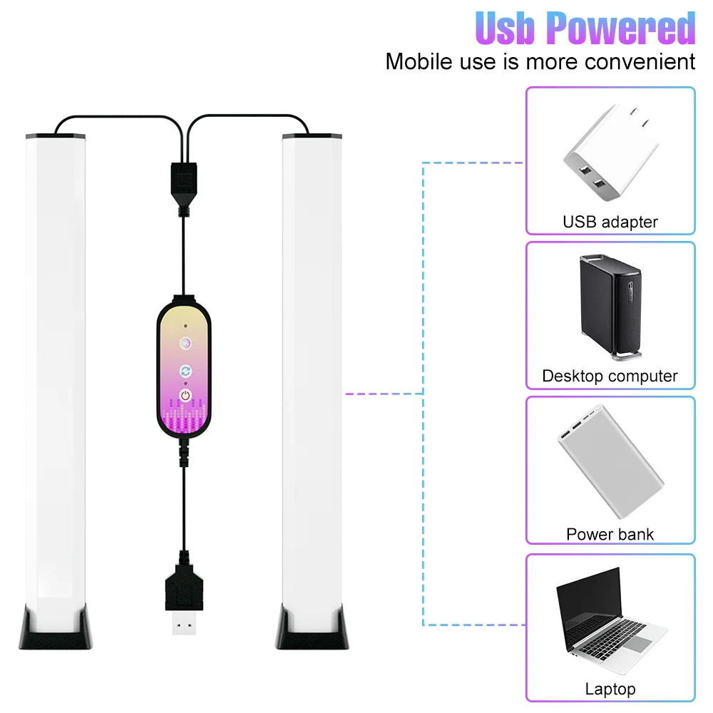 ไฟ LED แถบ USB 5V RGB ซิงโครไนซ์กับเสียงเพลง สร้างบรรยากาศ แสงไฟตกแต่งบ้าน ห้องนั่งเล่น ทีวี แสงพื้นหลัง ตกแต่งโต๊ะทำงาน ของขวัญคริสต์มาส