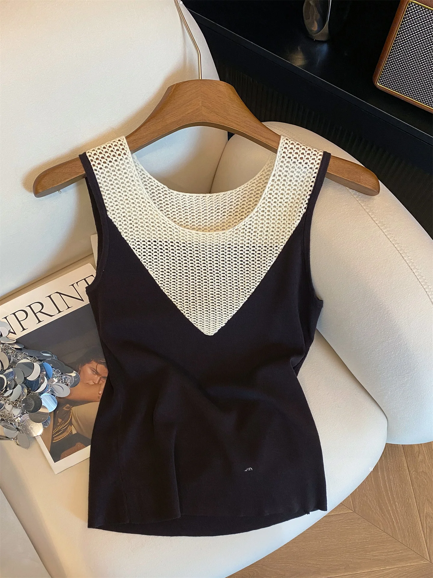

Женский тонкий жилет Slim Fit с вырезами, повседневный, модный дизайн, осенняя новинка