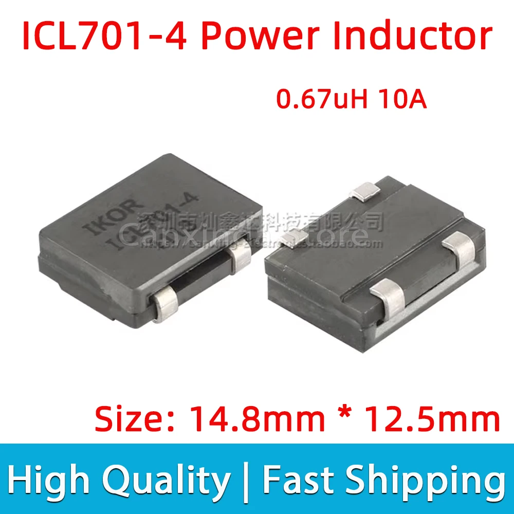 

5pcs SMT SMD Common Mode Choke Coil Power Inductor Inductance 0.67uH 675nH 10A Large High Current Magnetic Ring Filter ICL701-4