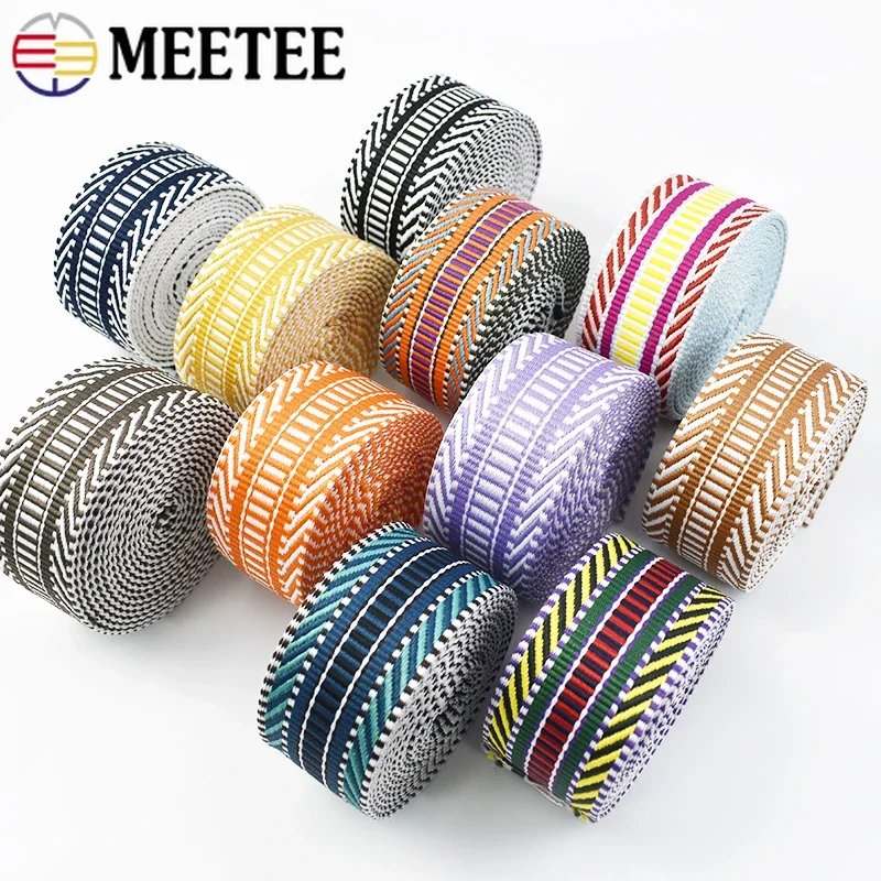 3/5Meters 38/50mm Polyester Jacquard Webbing Tapes Thick Ribbon Bag Strap Belt for DIY Clothes Bias Binding Sewing Accessories