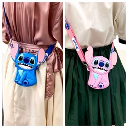 Disney Shoulder Bag Stitch Angel Purse Boys Girls Children Mini Storage Bag Cartoon Dolls Crossbody Bags Gifts Travel Handbag