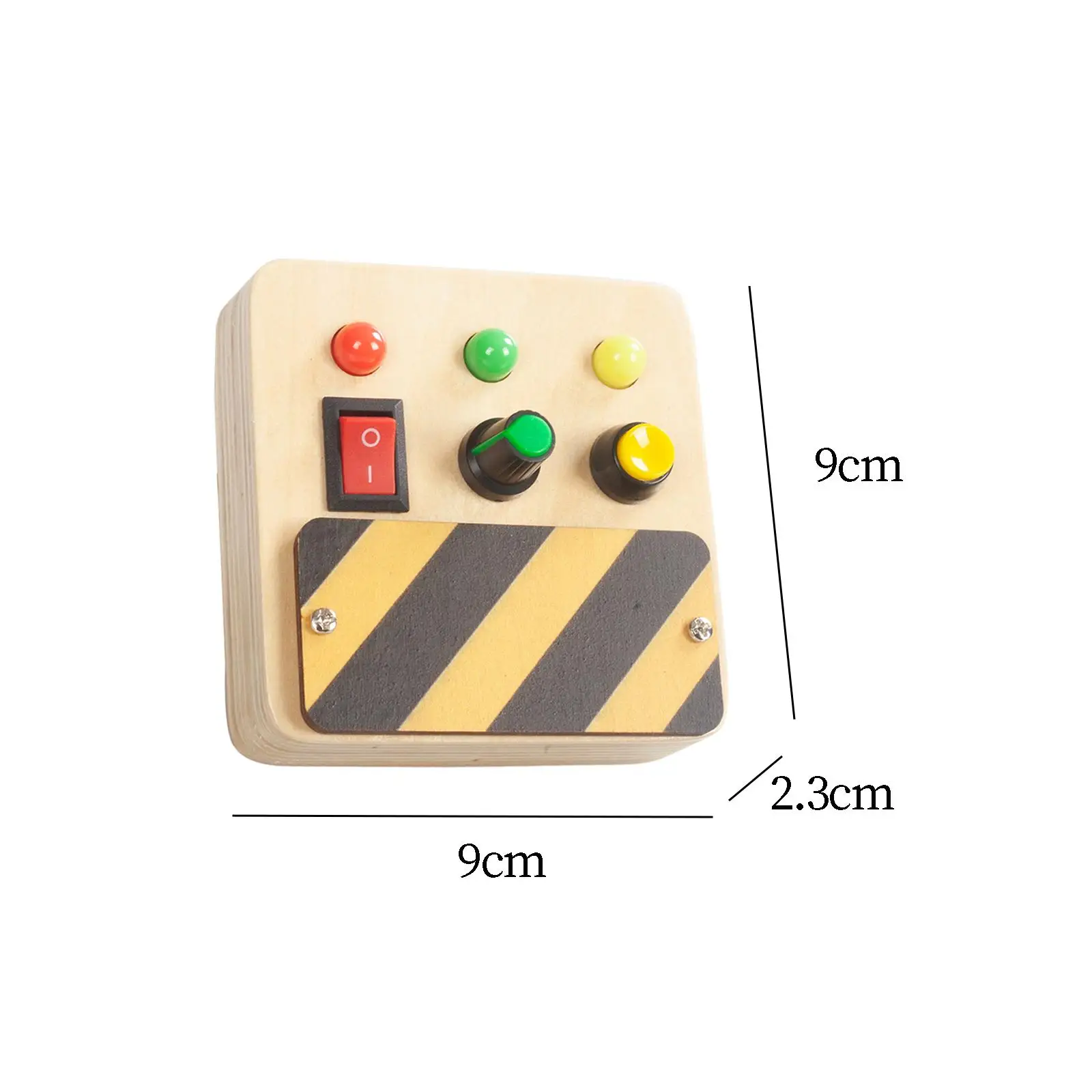 Toddlers Busy Board Lights Switch Toy Wooden Montessori Toy for Preschool