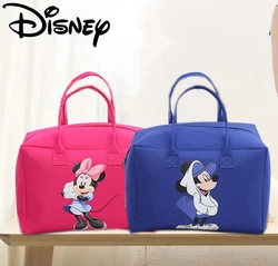 Disney Women's Travel Bag Cartoon Mickey Mouse Felt Large Capacity Handbags Donald Duck Minnie Tote Bags for Girls Storage Bag