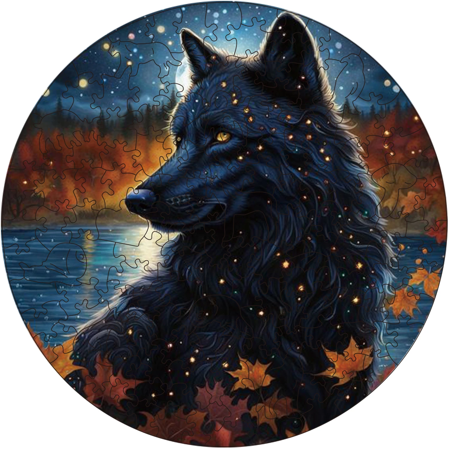 

Tiangou Moon Puzzles Unique Shape High Quality Jigsaw Puzzle Wooden Puzzle Best Gift For Child