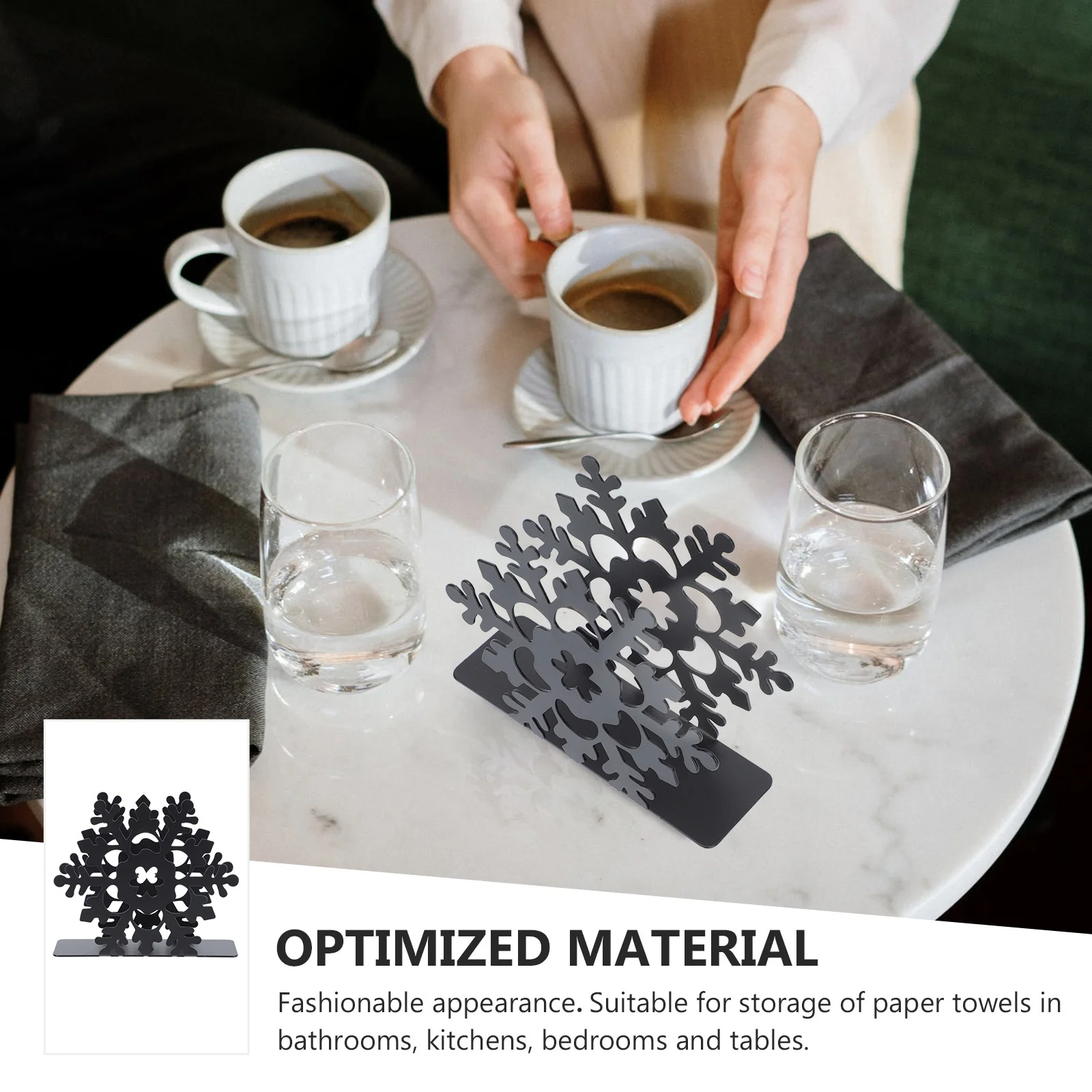 

1pc Paper Holder Stylish Iron Art Tissue Rack For Kitchen Dining Table Napkin Storage Shelf Home Supply Hotel Napkin Stand