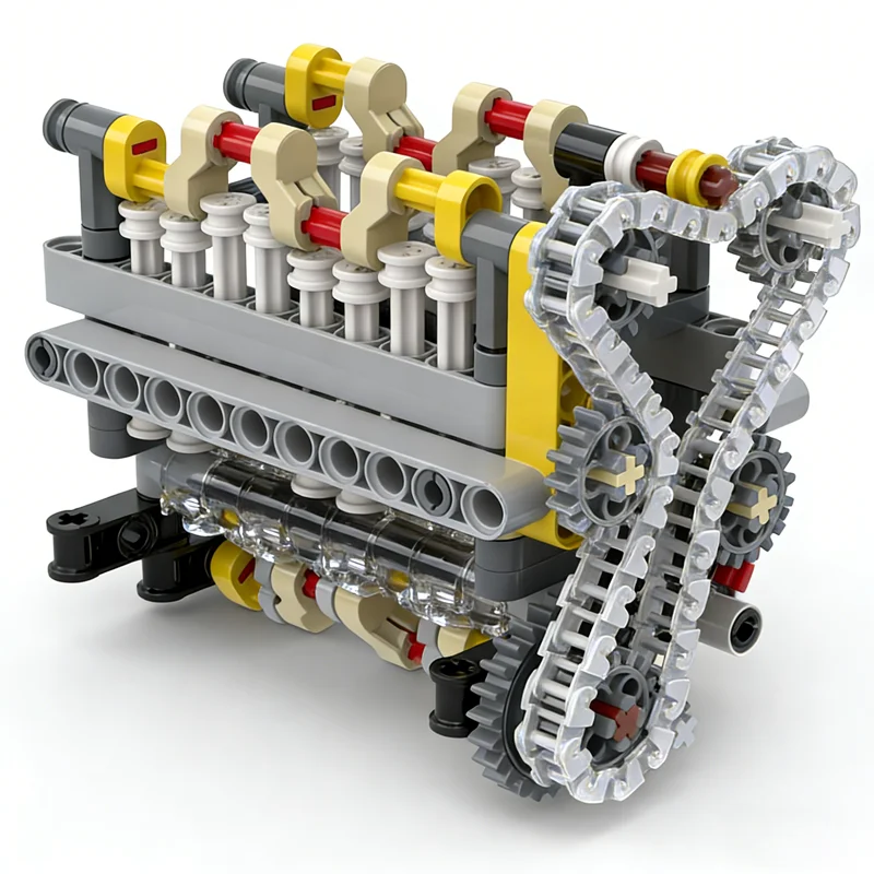 202 pezzi MOC albero a camme motore modello tecnico blocchi di costruzione giocattoli da costruzione idea regalo di Natale creativa mattoni educativi