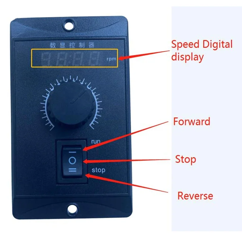 6w-250w US type single phase 110V 220V variable speed motor controller with digital display