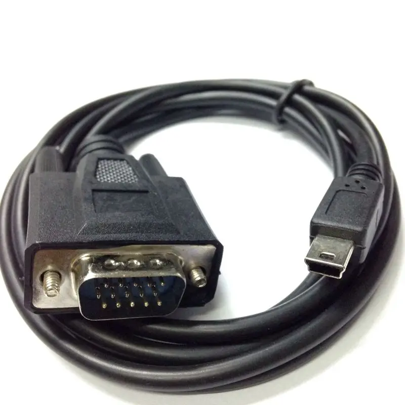 VGA Cable VGA 15Pin Male To Mini 5Pin Male Mobile DV Connection Cable Mini USB 5P/VGA D-SUB 15Pin Adapter Cable 1.5m