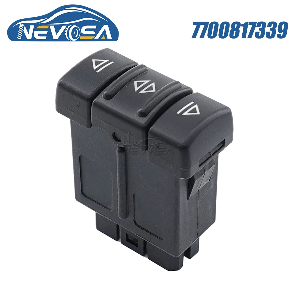 

NEVOSA 7700817339 For Renault 19 II Cabriolet Chamade Kasten Driver Side Master Car Electric Power Window Control Switch Button