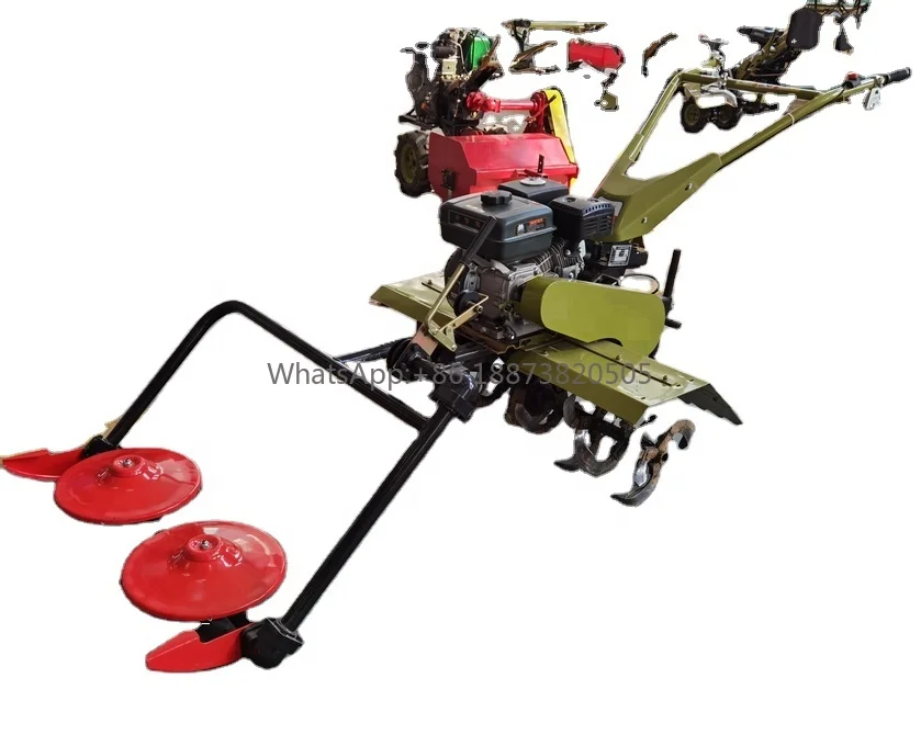 Mini Gaoline & Diesel Farm Lawn Mower Working With Mini Tiller Lawn Mower Machine Disc Mower Price