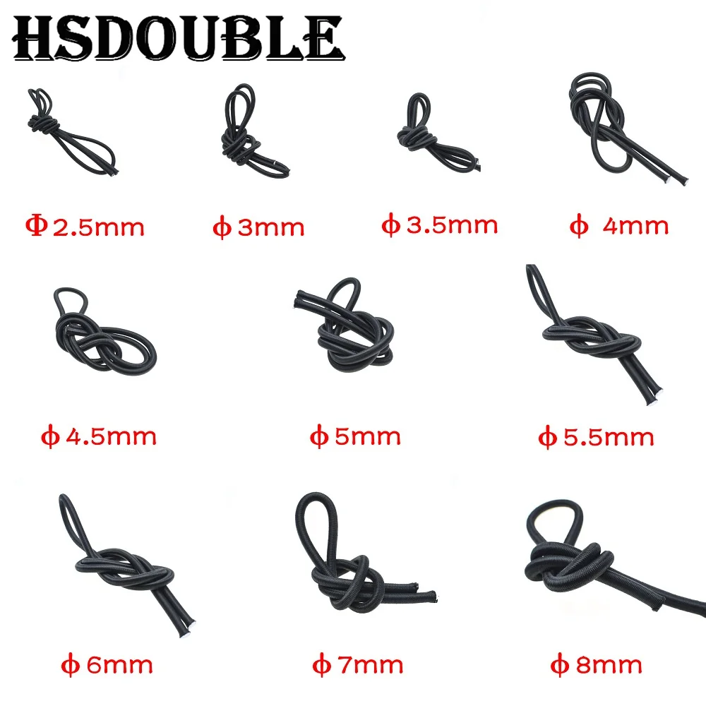 Strong Elastic Rope Cord Bungee Shock Cord Stretch String for DIY Jewelry Making Outdoor Project Tents Kayak Boat Bag Luggage