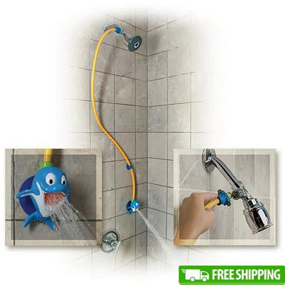 

Children's Dolphin Showerhead Fun Safe Shower Accessory Kids Easy Use Transition from Bath to Shower Ideal Gift Learning