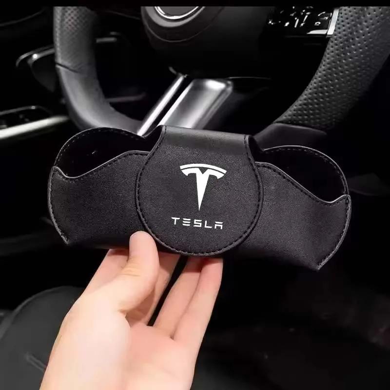 차량용 안경 케이스 자동차 햇빛 가리개 안경 홀더 선글라스 클립 액세서리 테슬라 모델 3 S 모델 X Y 로드스터 스페이스엑스용 보관함 크기 비교