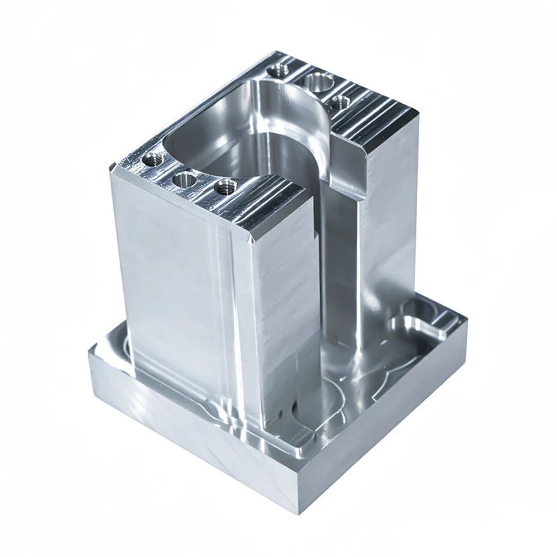 CNC Machined Rectangular Aluminum Fixture Block Smooth Inner for Mechanical Part