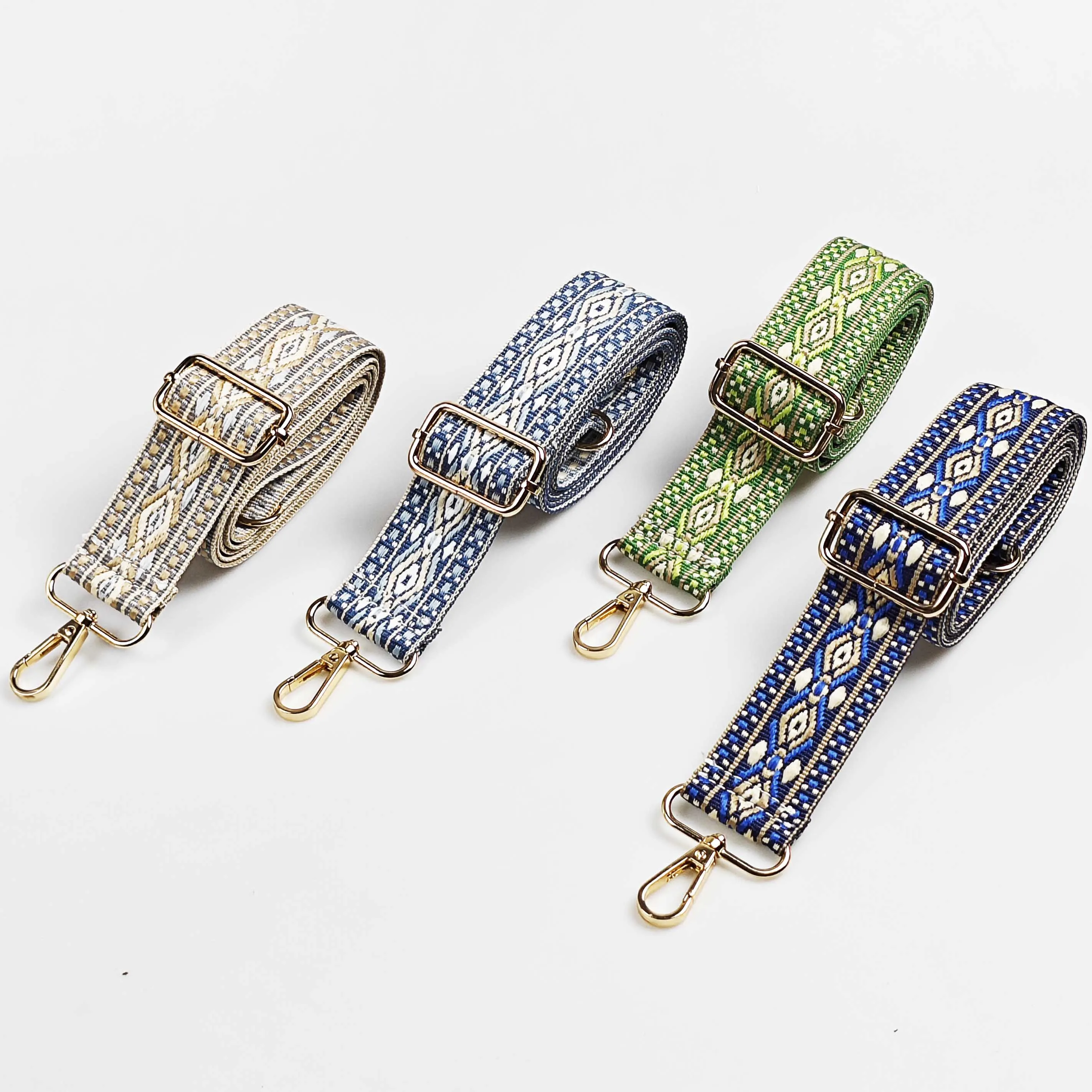 1 قطعة 1.50 بوصة واسعة قابل للتعديل حقيبة يد محفظة حزام استبدال Crossbody حزام الكتف العرقية حزام جاكار #4