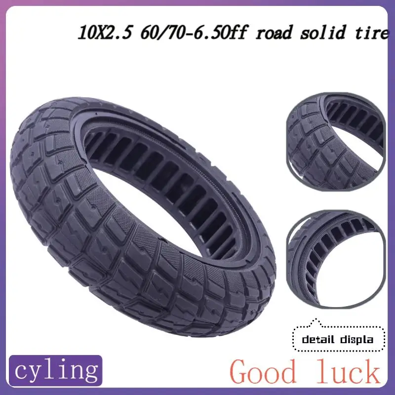 10x2.5 (60/70-6.5)Off-road Solid Tire for Ninebot G30 G30L G30D Electric Scooter Anti-slip Explosion-proof Tyre Strong Grip
