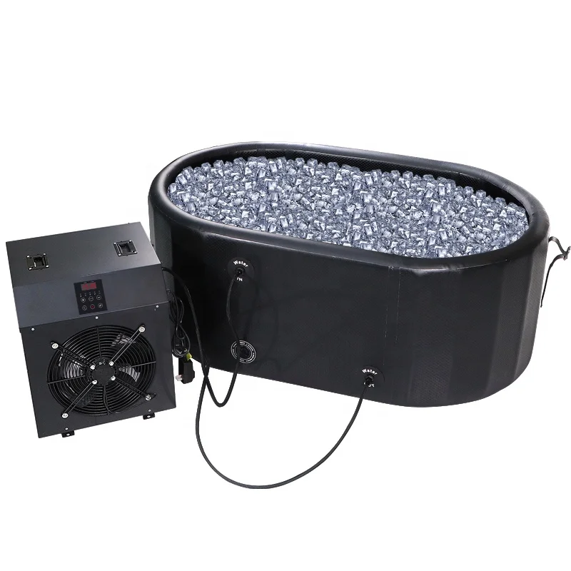 

Portable Cold Plunge Bath With Chiller Inflatable Ice Bath Tub 1hp Chiller Machine With Built In Filter