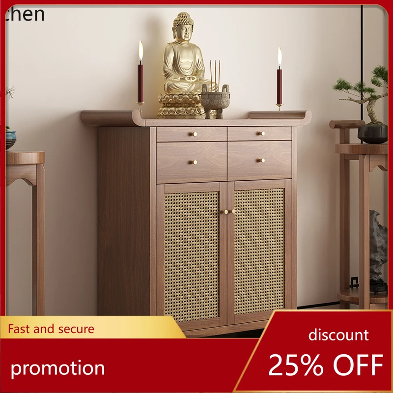 

retro all-solid wood household Buddhist shrine offering , altar God of Wealth incense shrine, Bodhisattva offering table