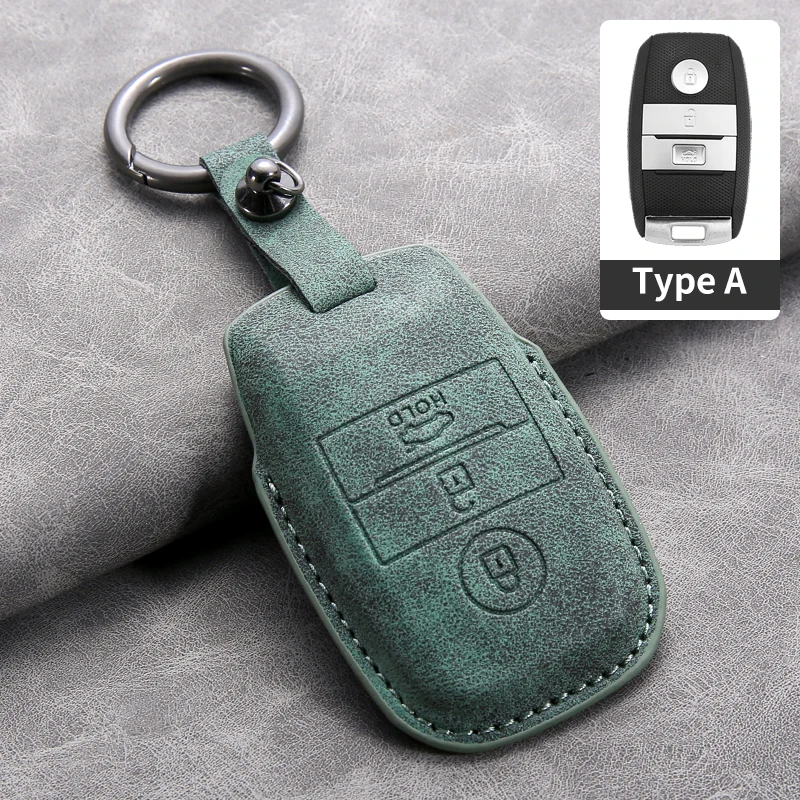 3 Buttons Leather Car Remote Key Case Cover Shell For KIA RIO 5 Sportage Ceed Cerato K3 K4 K5 Sorento Optima Picanto Soul Forte