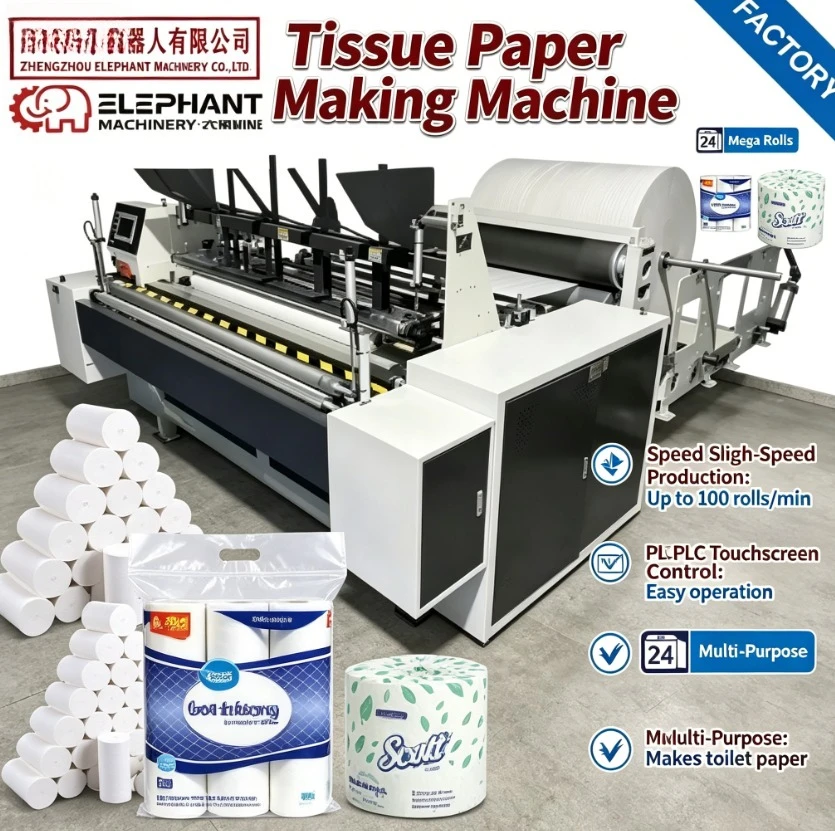 Customized China Hot Sale 2200mm Small Automatic Toilet Paper Roll Machine Full Set