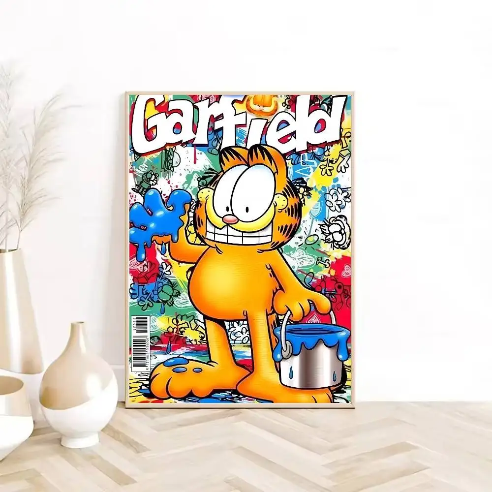 قطعة واحدة من ملصق G-Garfield عالي الدقة على الحائط المقاوم للماء وغرفة المعيشة المنزلية وغرفة النوم والديكور الجمالي #5